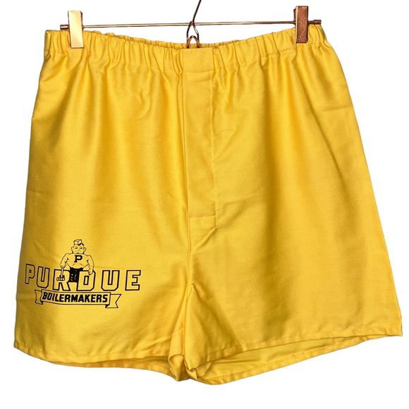 Vintage Men's XL Purdue University Boilermakers Pete‎ Yellow High Rise Shorts - Picture 1 of 3